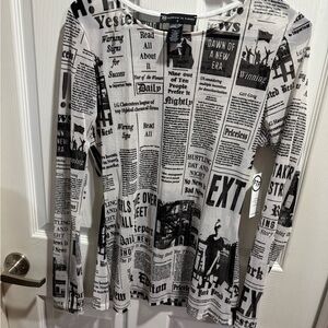 Black and White Sheer shirt